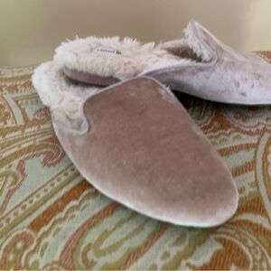 Birdies Phoebe Light Pink Velvet Mule Slipper Size 7
